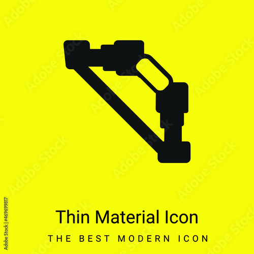 Bow minimal bright yellow material icon
