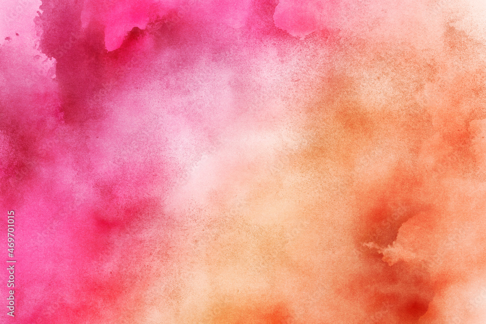 Abstract Pink and Orange Watercolor Ombre Background Texture