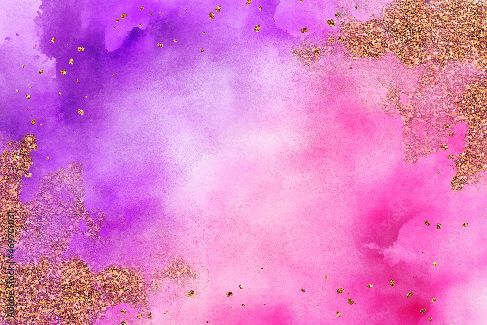 Luxury Purple and Pink Watercolor Abstract Background