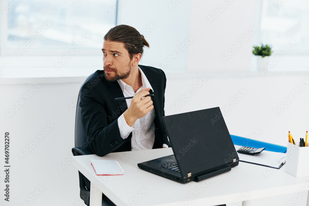 office worker office work blue document folder technology office worker office work blue document folder technology