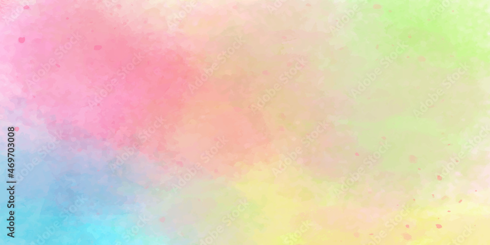 abstract watercolor background. Rainbow watercolor hand drawn digital painting background vector. Colorful Rainbow Watercolor Background