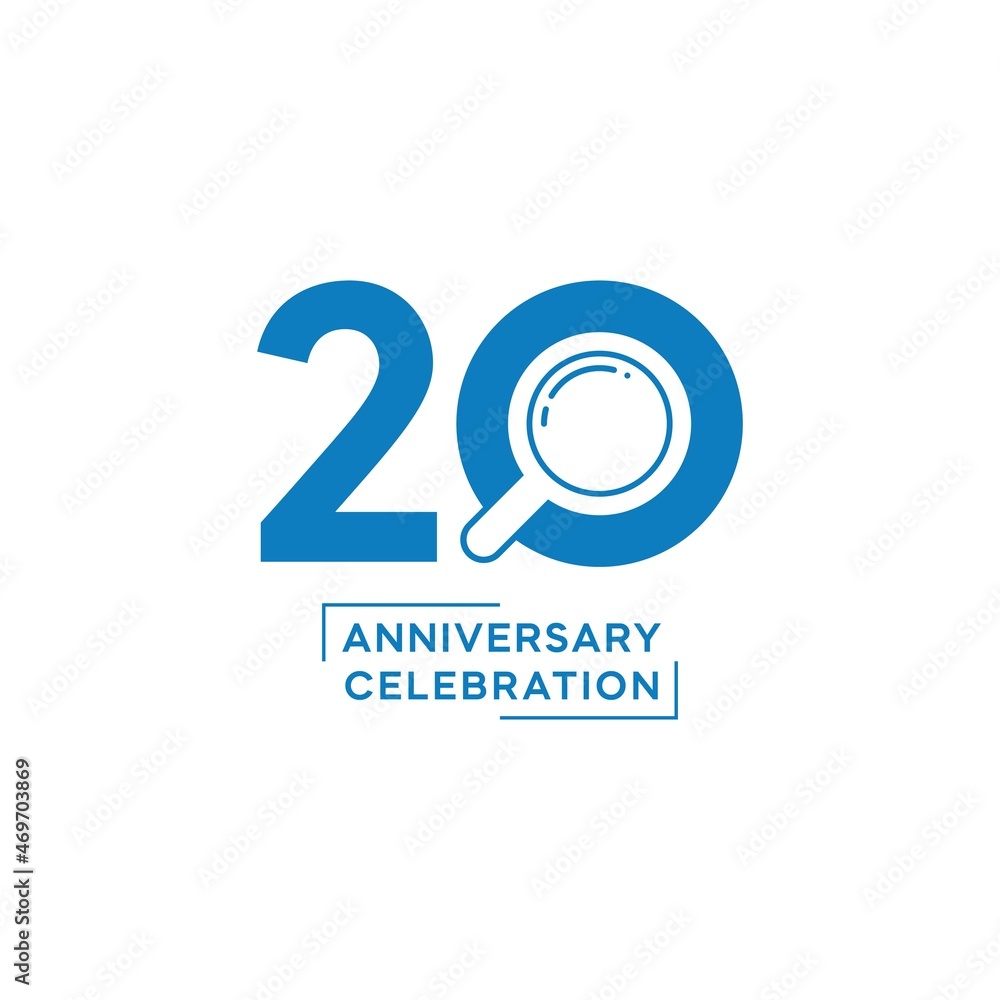 20 year anniversary logo design. vector - template - illustration 20 year anniversary logo design. vector - template - illustration