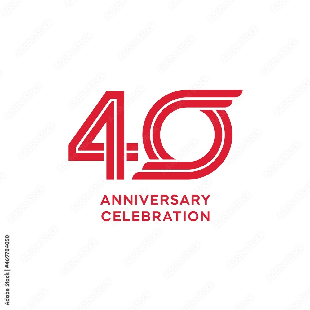 40 year anniversary logo design. vector - template - illustration 40 year anniversary logo design. vector - template - illustration
