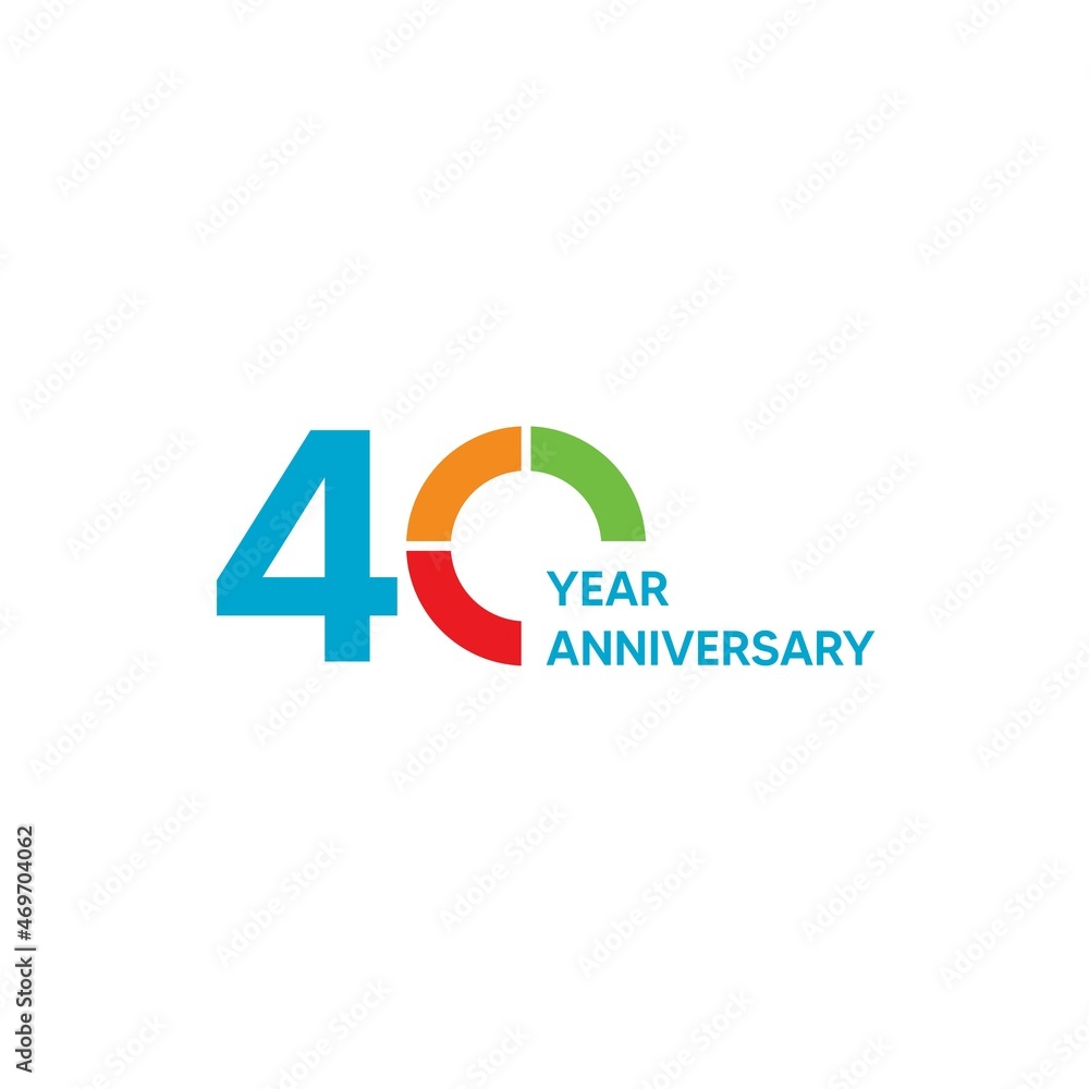 40 year anniversary logo design. vector - template - illustration 40 year anniversary logo design. vector - template - illustration