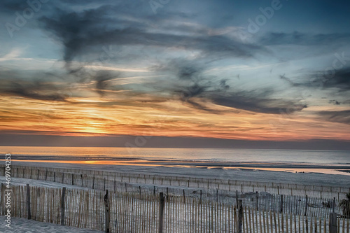 sunset over the sea