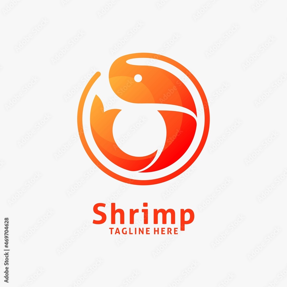 Shrimp seafood logo design Shrimp seafood logo design