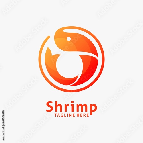 Shrimp seafood logo design