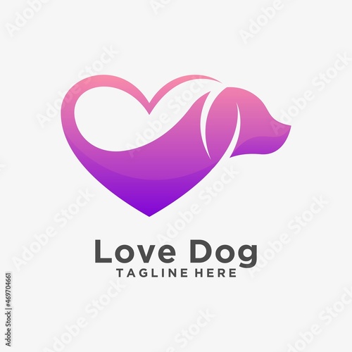 Love dog logo design