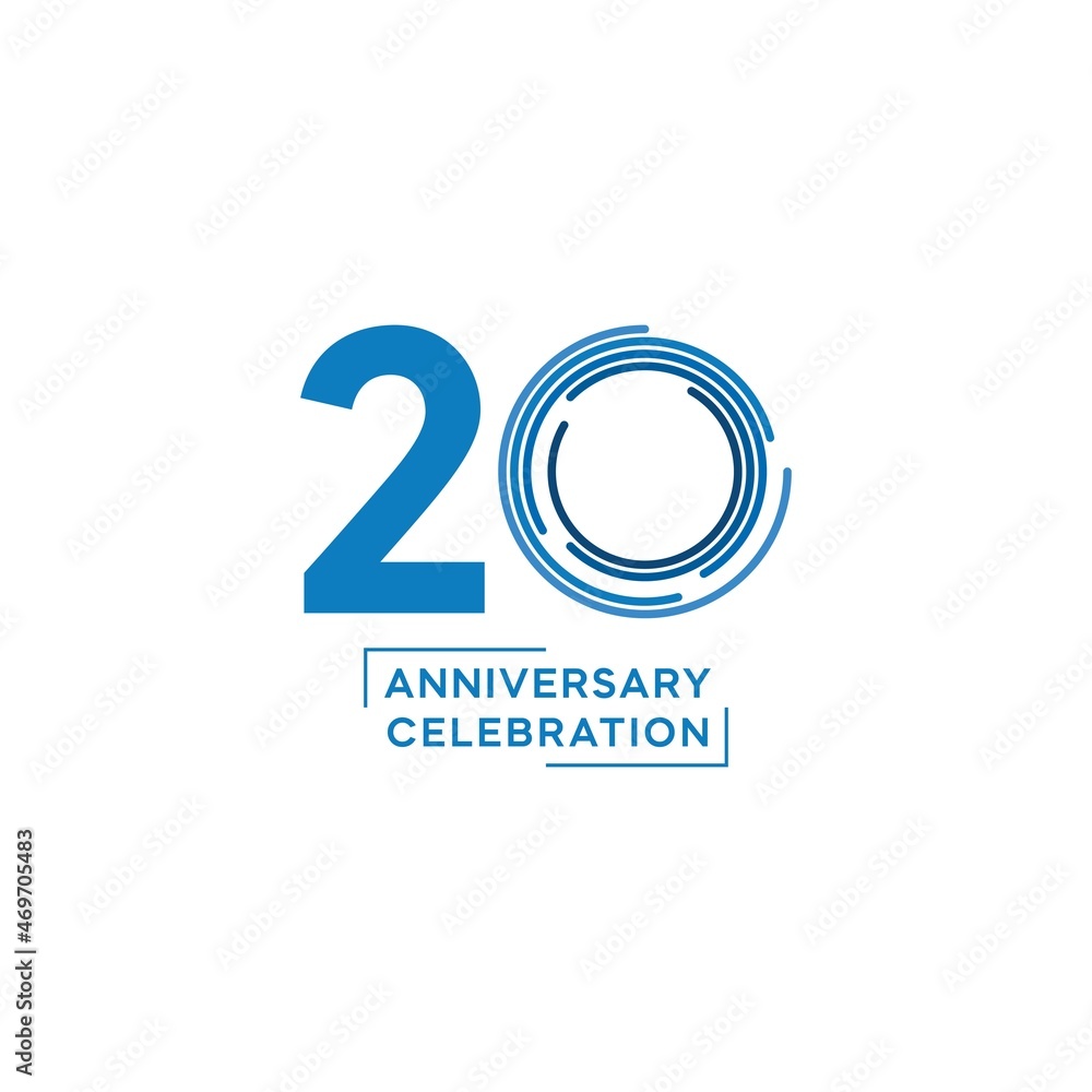 20 year anniversary logo design. vector - template - illustration 20 year anniversary logo design. vector - template - illustration