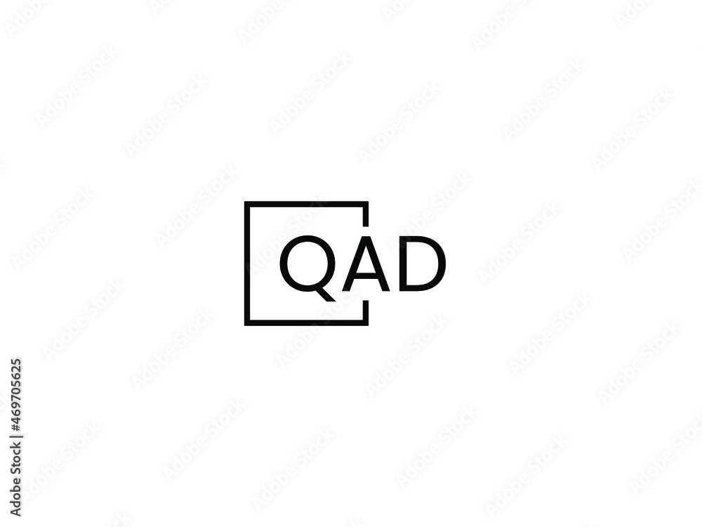 QAD letter initial logo design vector illustration