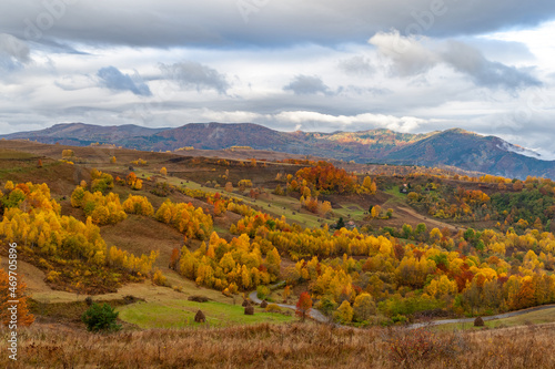 autumnal landscape near dumesti village, romania