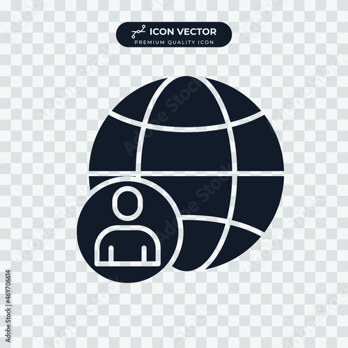outsource icon symbol template for graphic and web design collection logo vector illustration