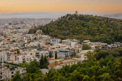 View of Mount Lycabettus in Athens