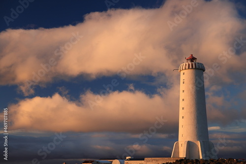 New lighthouse, Akranes, Vesturland, West Iceland, Iceland, Europe