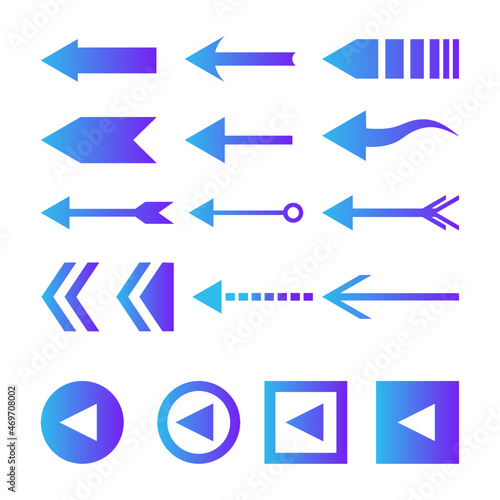 Obraz na płótnie Set of colorful arrows on the white background w salonie