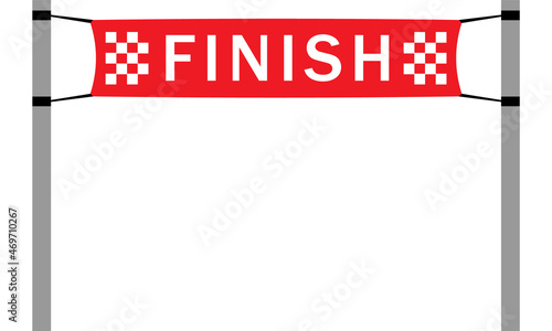 Red ribbon in finishing line