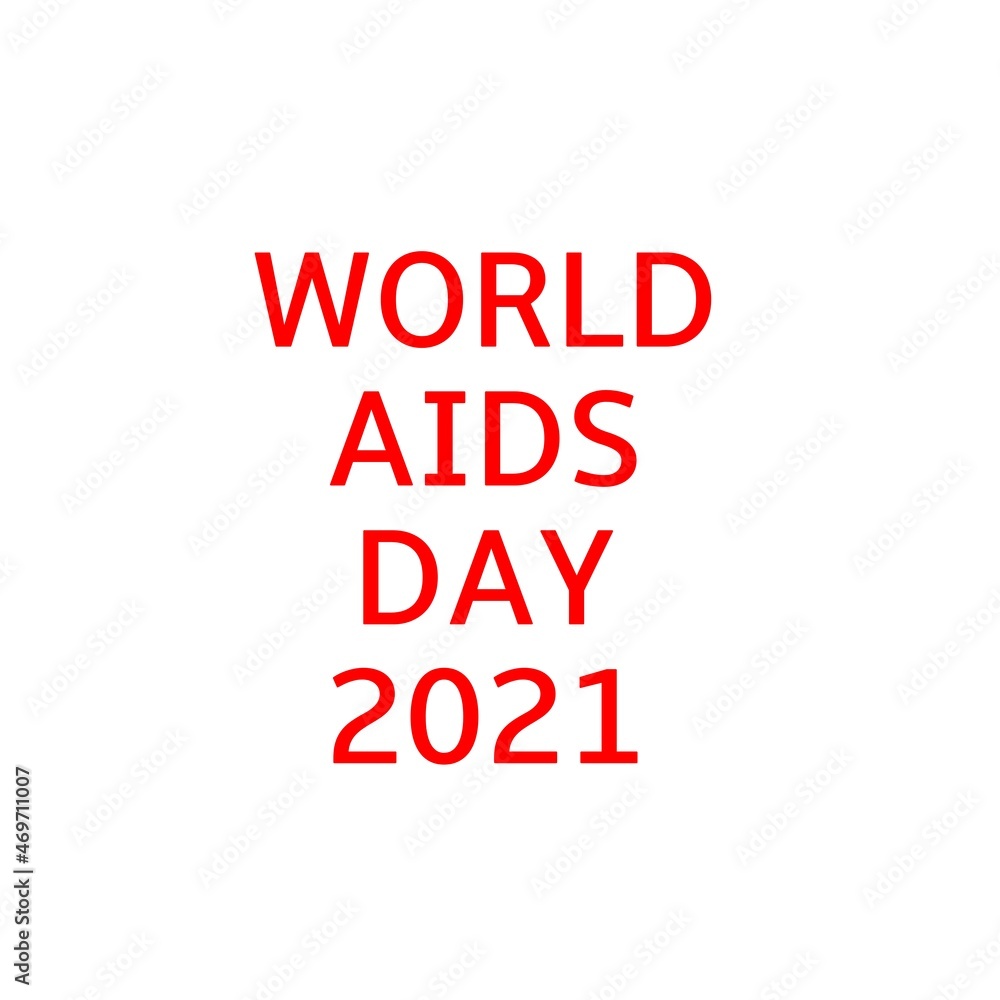 World Help Day. Red heart December 1st. AIDS awareness. HIV disease. Banner with the words Stop AIDS. The heart that dictates