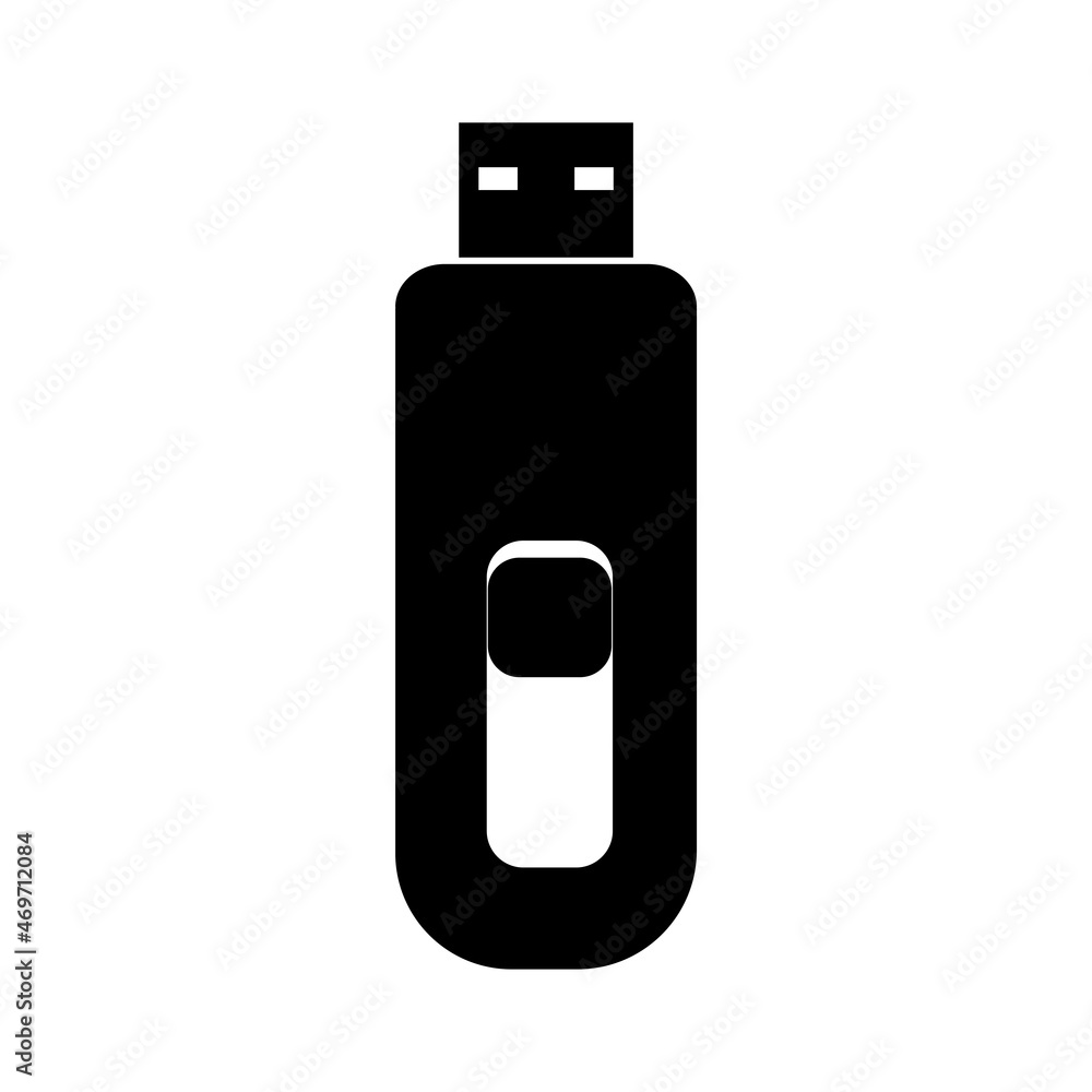 USB with button simple icons Vector illustration USB with button simple icons Vector illustration
