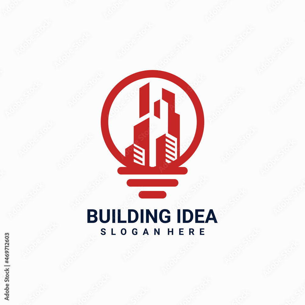 building idea company logo. building lamp logo design building idea company logo. building lamp logo design
