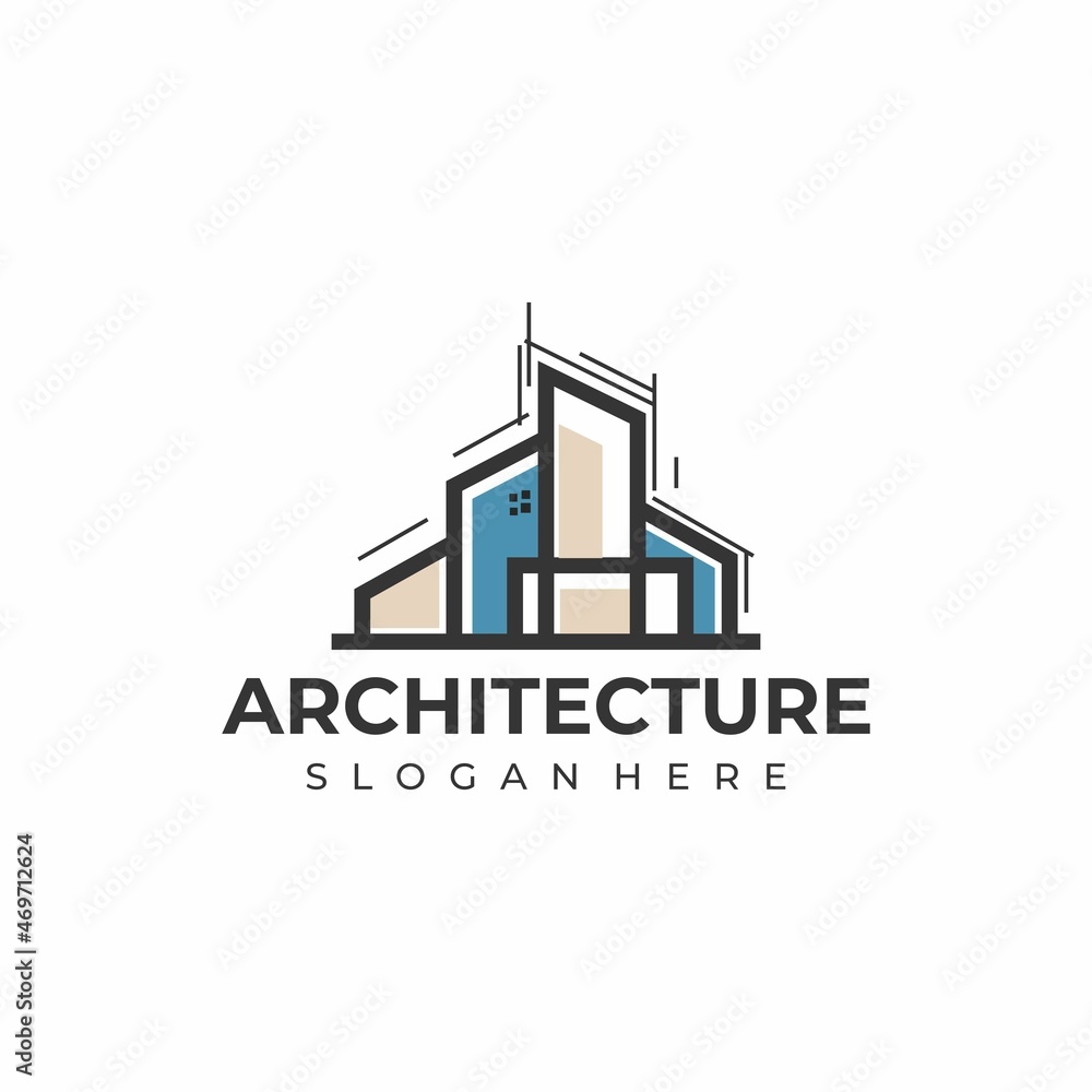 Architecture logo design. real estate company logo design