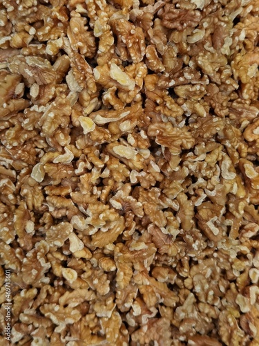 walnut kernels in bulk but isolated