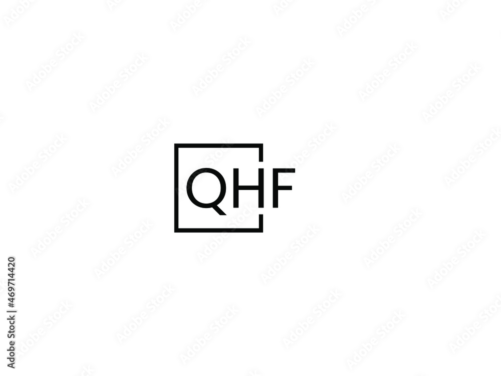 QHF letter initial logo design vector illustration