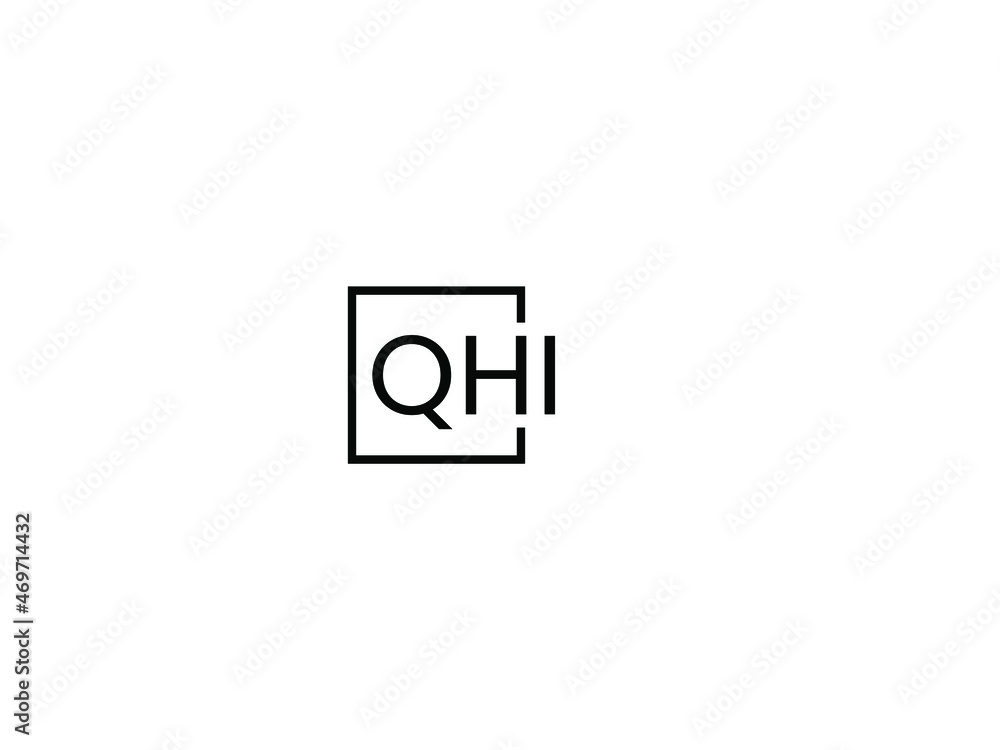 QHI letter initial logo design vector illustration QHI letter initial logo design vector illustration
