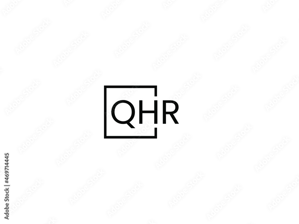 QHR letter initial logo design vector illustration