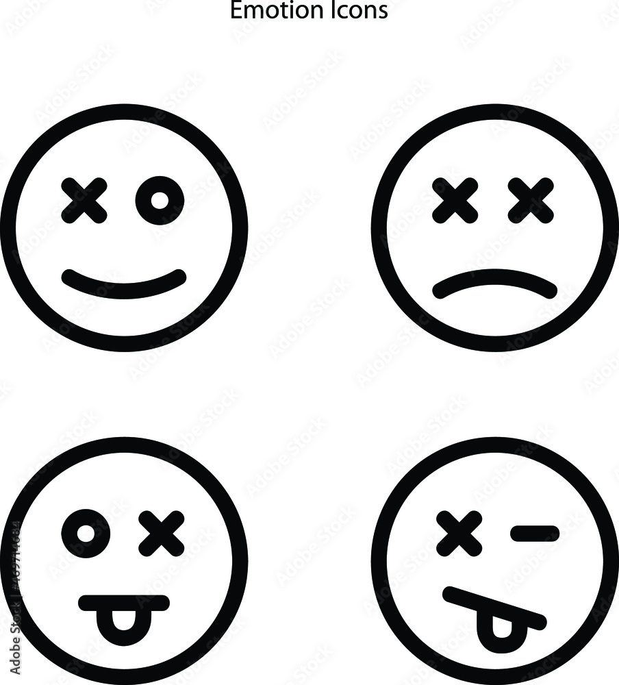 emotions icons set isolated on white background. emotions icon in trendy design style. emotions vector icon modern and simple flat symbol for web site, mobile, logo, app, UI. emotions icons set isolated on white background. emotions icon in trendy design style. emotions vector icon modern and simple flat symbol for web site, mobile, logo, app, UI.