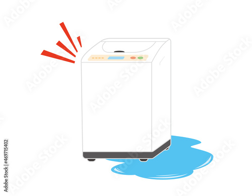 洗濯機　家電　シンプルイラスト