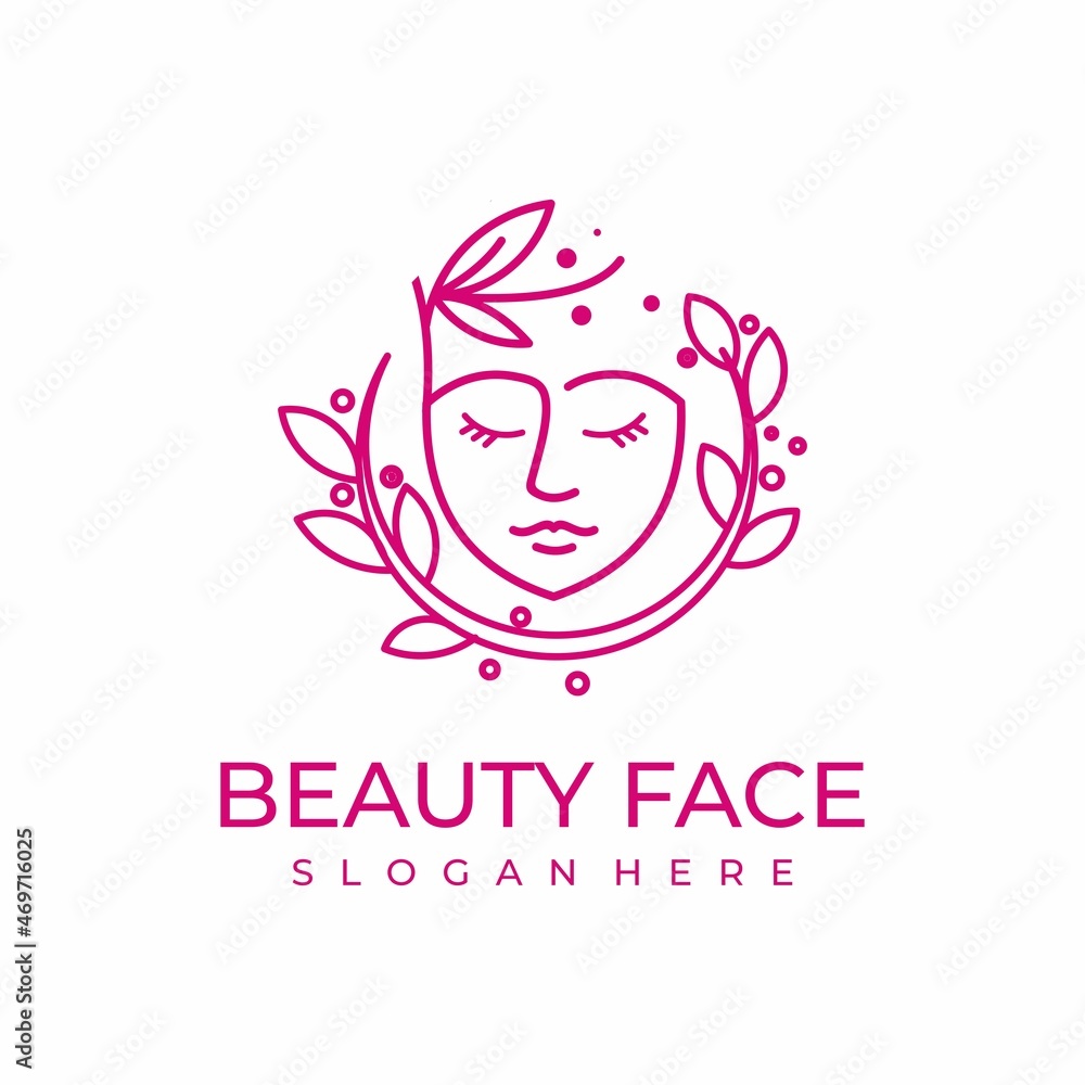 Beauty face logo design concept Beauty face logo design concept
