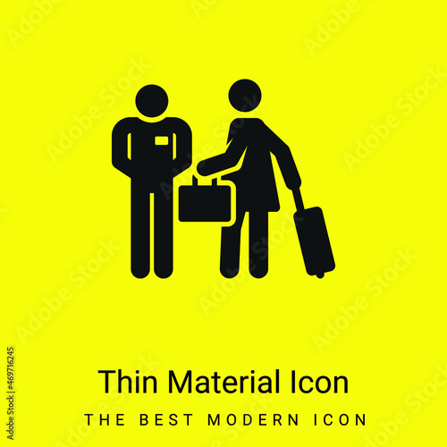Bellboy minimal bright yellow material icon