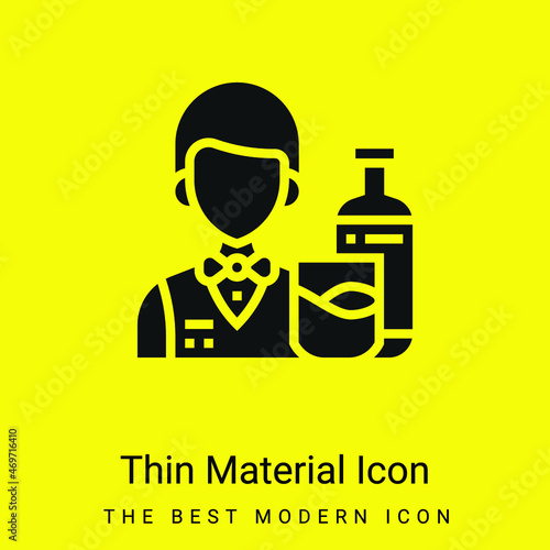 Bartender minimal bright yellow material icon