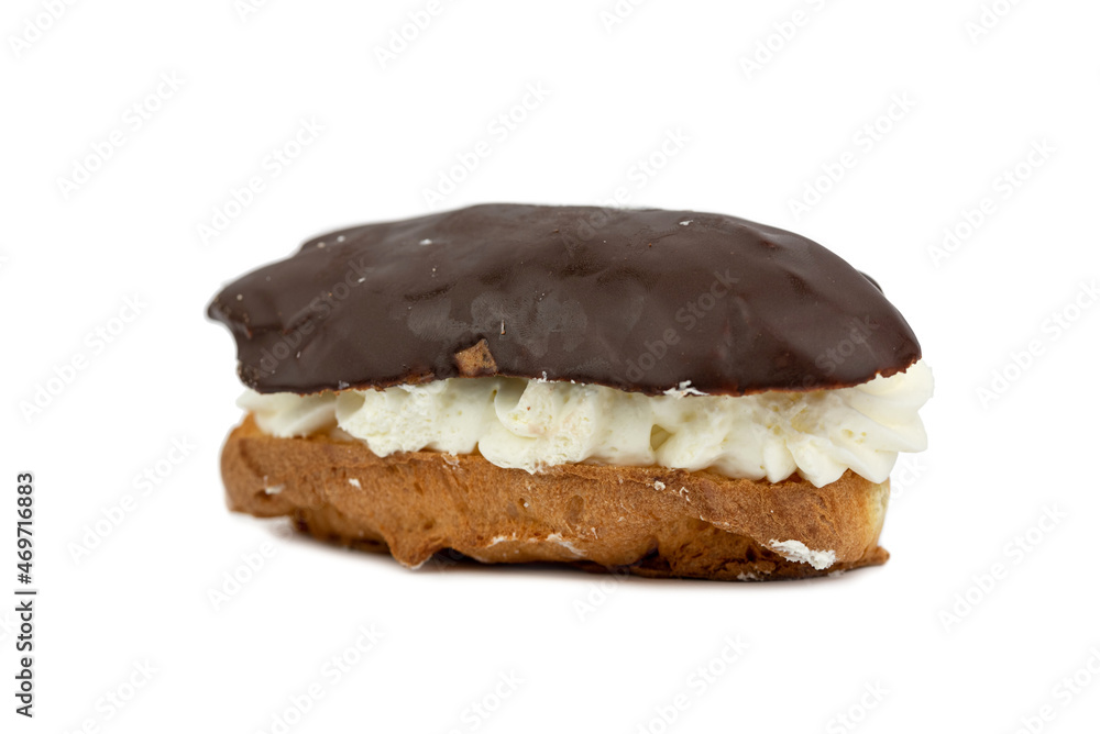 Chocolate eclair pasty cake with creamy vanilla Chocolate eclair pasty cake with creamy vanilla