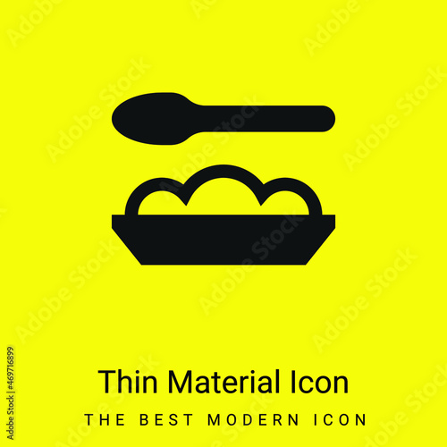 Baby Food minimal bright yellow material icon