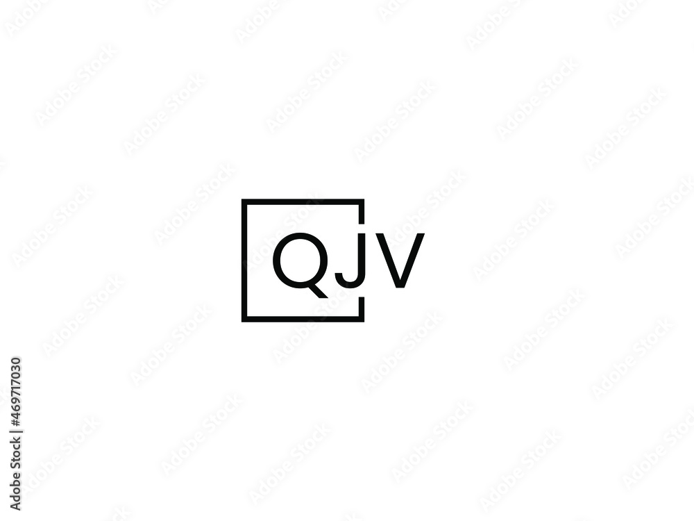 QJV letter initial logo design vector illustration