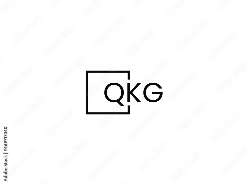 QKG letter initial logo design vector illustration