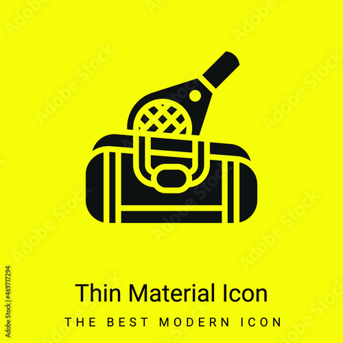 Bag minimal bright yellow material icon