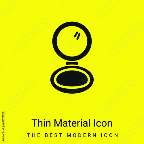 Blush Makeup Circular Opened Case minimal bright yellow material icon