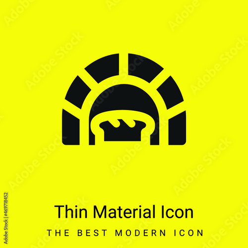 Bread Oven minimal bright yellow material icon