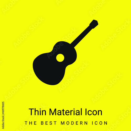 Acoustic Guitar minimal bright yellow material icon