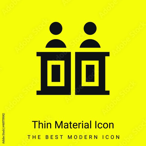 Advocate minimal bright yellow material icon