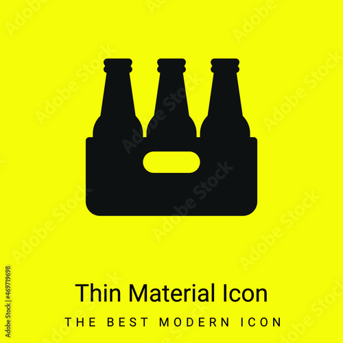 Beer minimal bright yellow material icon