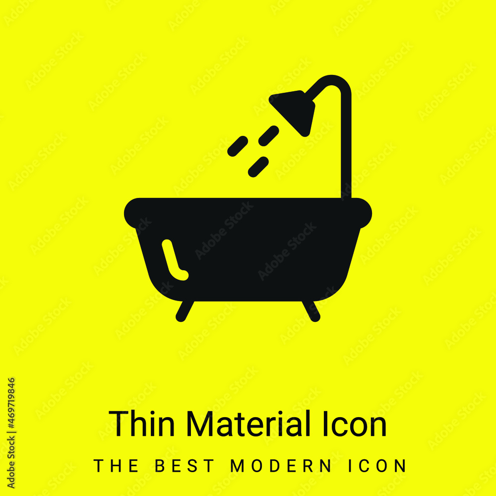 Bath minimal bright yellow material icon Bath minimal bright yellow material icon