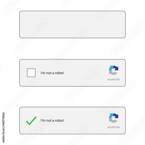 Captcha is a Completely Automated Public Turing test to tell Computers and Humans Apart. vector technology icons