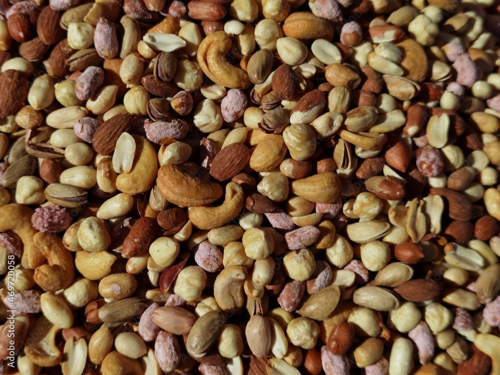 mixed nuts with dried fruits as a snack mixed nuts with dried fruits as a snack