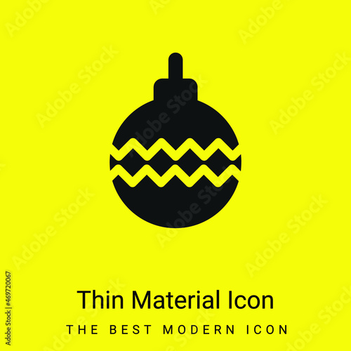 Bauble minimal bright yellow material icon