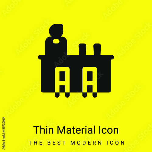 Bar minimal bright yellow material icon