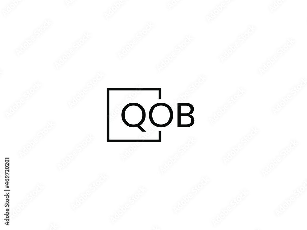 Obraz premium QOB letter initial logo design vector illustration