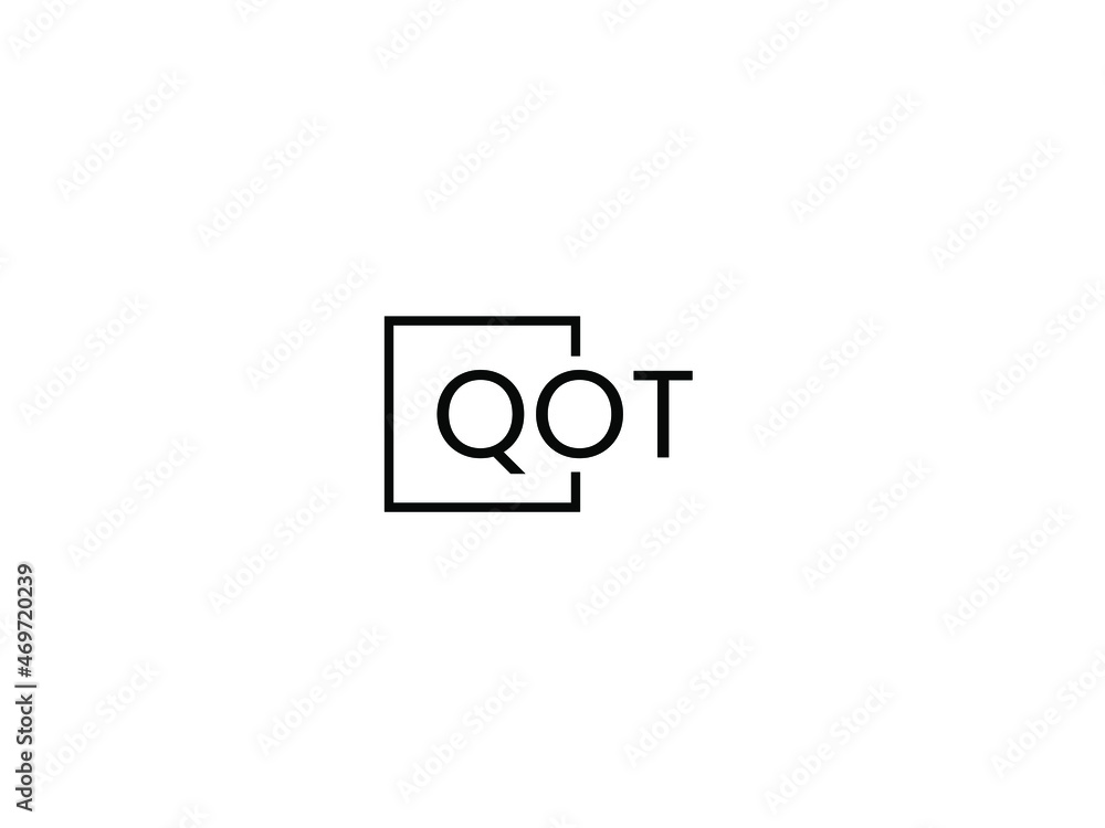 QOT letter initial logo design vector illustration